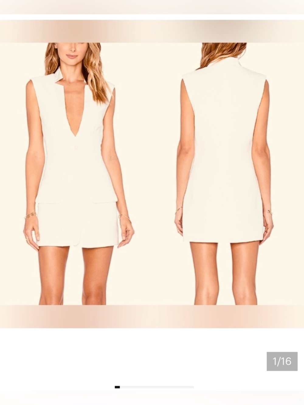 New SAYLOR * Courtney Dress, Cream/Off White, Size XS